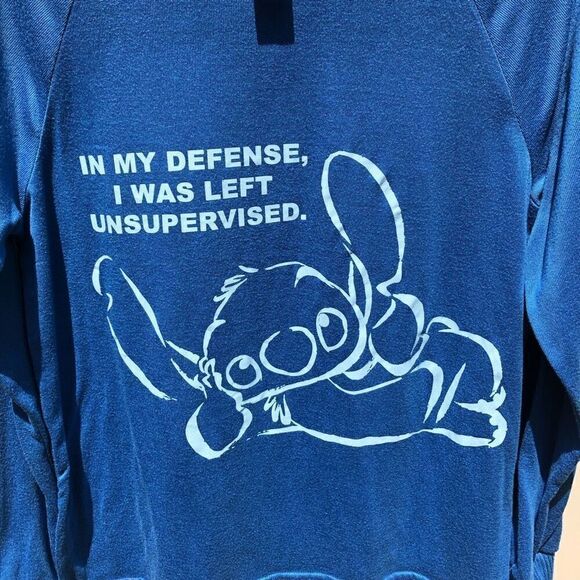 Disney Stitch Size Small S In My Defense I was Left Alone - Picture 3 of 5